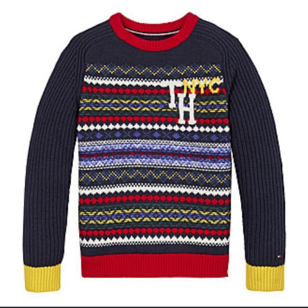 Tommy Hilfiger | FAIRISLE VARSITY | Kids Holiday Cotton Sweater